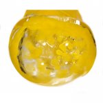 3" Marble Swirled Spoon Glass Hand Pipe - Yellow New