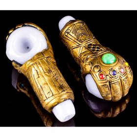 Infinity Gauntlet - 5" Thanos Infinity Gems Hand Pipe New