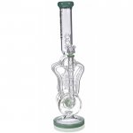 The Missing Alderaan Relic - Lookah Platinum Series Bong - 18" Barrel Spiral Blast Recycle Ice Glass Bong - Lake Green New