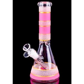 Cotton Candy - 10" Dual Frosted Color Beaker Bong - Pink New