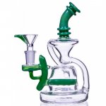 Millennium Force - Inline Perc to 2 Arm Recycler Bong - Green New