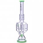 Strange Smoke - Lookah? - 20" Sprinkler Perc And Quad Honeycomb Bong - Green New