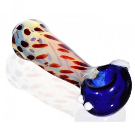 4" Fumed Spotted Glass Pipe New