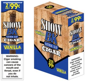 Show BK Vanilla Natural Leaf Cigars 15 2pks