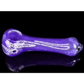 5" Swirled Fritted Glass Hand Pipe New