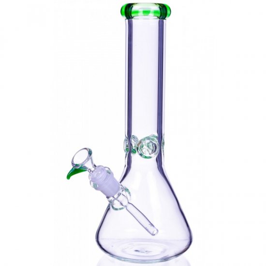 12\" Thick Clear Beaker Base Bong Water Pipe - Assorted Colors New