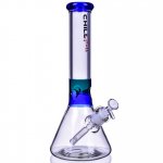 The Chimera - Chill Glass - 14" Dual Tone Thick & Heavy Beaker Bong - Teal/Blue New
