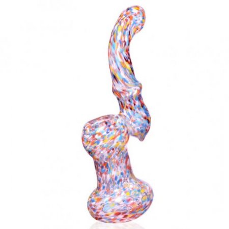 6" Fritt Designed Assorted Colors Bubbler - Rainbow Blast New