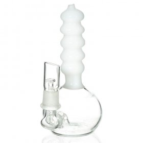 The Portable Lava Tube Mini Oil Dab Rig with Oil Dome and Nail and Dry Herb Bowl - White New