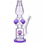 Blast Balls - 17" Quad Ball Chamber Multi Perc Bong - Purple New