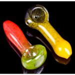 3" Spotted Fritt Glass Spoon Pipe- Buy One Get One Free !! New