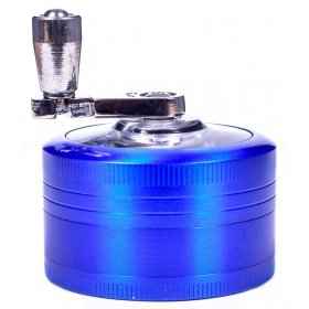 The Cutter - Hand Cranked Three Piece Grinder - 50mm - Blue New