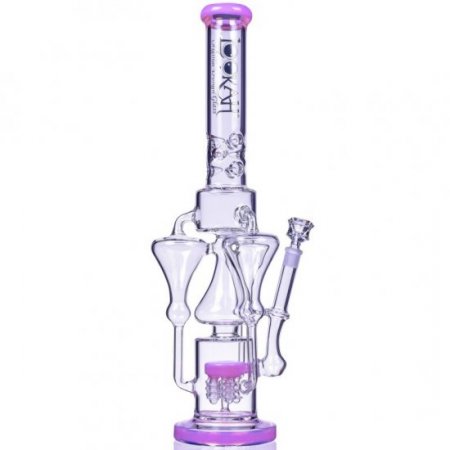 The Pink Panther - Lookah? - 21" Triple Tornado Chamber with Electric Sprinkler Perc - Pink New