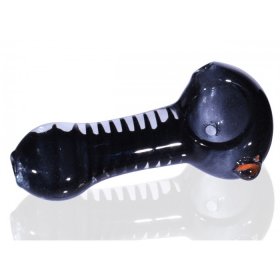 3" Black Swirl Glass Hand pipe New