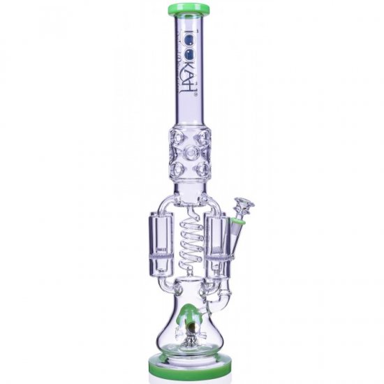 Strange Smoke - Lookah? - 20\" Sprinkler Perc And Quad Honeycomb Bong - Green New