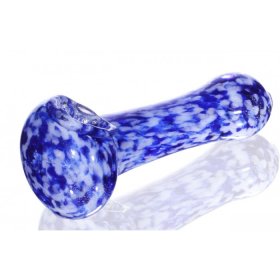 Fumed spotted Glass Spoon Pipe - Color Blast New