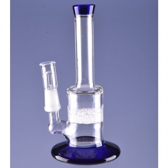 5\" Micro Fritted Disc Oil Rig Water Pipe - Blue New