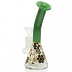 5" Holographic Golden Honeycomb Water Pipe - Green New