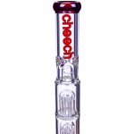 Bloody Hell - Cheech Glass - 19" Triple Tree Perc Beaker Base Bong - Red New