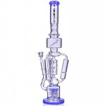 The Imperial - Lookah? - 23" Sprinkler Perc to Triple Honeycomb Chamber Bong - Milky Blue New