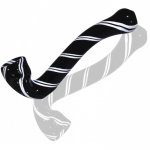 5" Striped Sherlock Glass Pipe - Black New