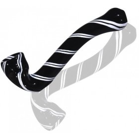 5" Striped Sherlock Glass Pipe - Black New
