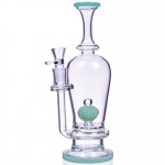 The Royal Vase - 11" Specialty Percolator Cylinder Base Bong - Slyme Green New