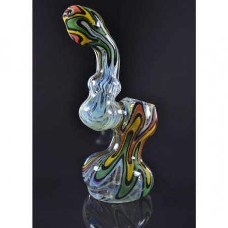 6" Ziggy Water Bubbler - Rasta Colored New