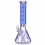 LUXURY Louis FASHION BONG - 14" 7MM THICK BEAKER BONG - Purple Sky New