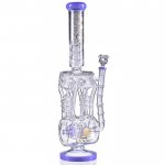 The Missing Alderaan Relic - Lookah Platinum Series Bong - 18" Barrel Spiral Blast Recycle Ice Glass Bong - Slime Purple New