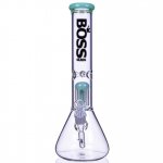 Boss Glass - 14" Single Chamber Bong 5MM Thick & Heavy - Slime Green New