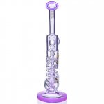 Love Goddess - Lookah? - 13" Coil Perc to Honeycomb Perc Bong - American Pink New