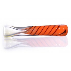 3" Fritt Striped Chillum - Hot Orange New