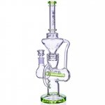 Nature Enforcer - Lookah? - 17" Inline Recycler Perc Bong - Tropic Green New