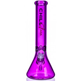 The Fuchsia - Chill Glass - 15" Thick Beaker Base Bong - Hot Pink New