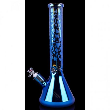 Smoke Chameleon- Chill Glass 15" Thick Iridescent Beaker Base Bong New