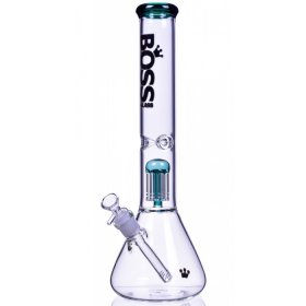 Boss Glass - 16" Single Chamber Bong 5MM Thick & Heavy - Winter Green New