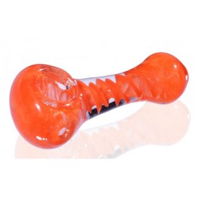 3" Twisted Spiral Hand Pipe - Orange New