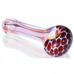 4" Cheetah Bowl Fumed Glass Pipe - Brown New