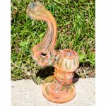 a'Hole Smoke - 7" Heavy Golden Fumed Bubbler New