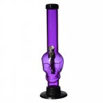 8" Skull Acrylic Water Pipe - Small - Purple New