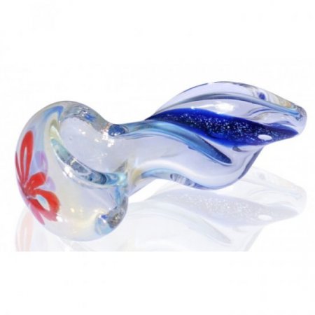 3" Twisted Fumed Glass Pipe - Dichro Twist New