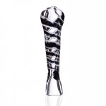 3" Swirled Striped Fumed Chillum - Black New