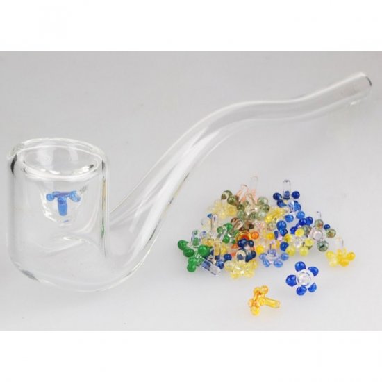 Glass Pipe Screens - Flower Style - Pack of 200 New
