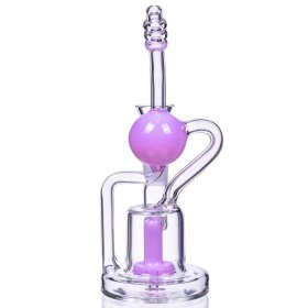 Exoskeletal Smoke - 8" Dual Arm Showerhead Perc Recycler - Purple New