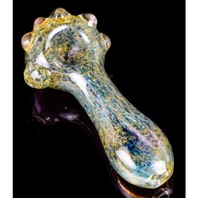 The Galaxy Saga - 4.5" Heavily Golden Fumed Fritted Pipe New