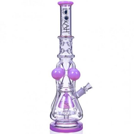 The Amazonian Trophy - Lookah Platinum Series Bong - 19" Smoking Bong With 4 Circular Chamber Recycler And Sprinkler Mushroom Perc - Pink New