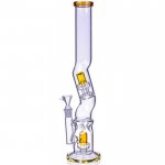 The Splasher - 18" Double Matrix Perc Zong Bong - Amber New