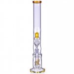 The Splasher - 18" Double Matrix Perc Zong Bong - Ash Black New