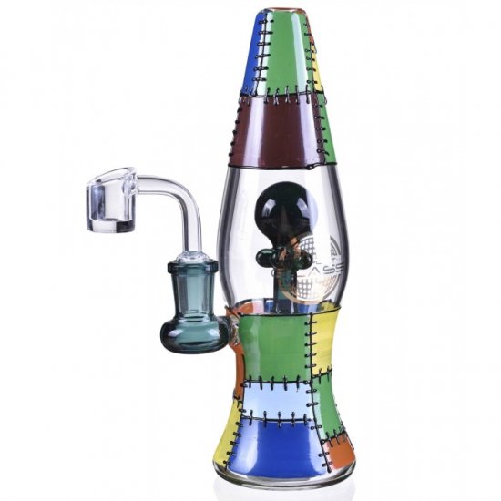 Lava Lamp Dab Rig - 10\" Showerhead Dab Rig with Banger and Bowl New